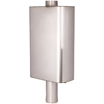 Бак на трубе 70л овальный, ф115/0,8мм, AISI 201