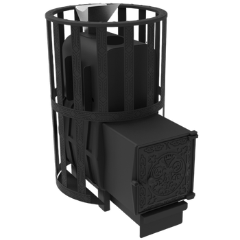 Печь чугунная для бани Воевода 15 (ДТ-4 Сетч.кожух) ЗАКРЫТАЯ КАМЕНКА, шт