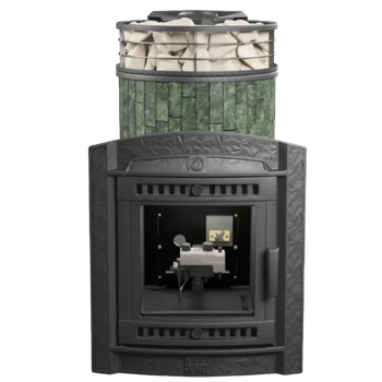 Печь банная «Атмосфера L» Змеевик ламель+сетка с газовой горелкой