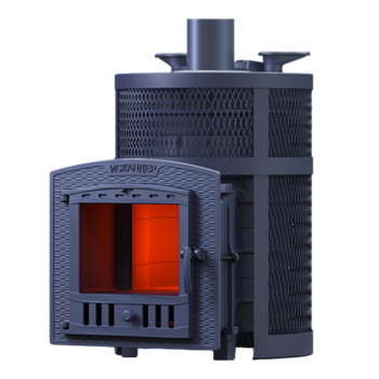 Печь банная Искандер ЗК 16 (П2) Ураган круглая сетка