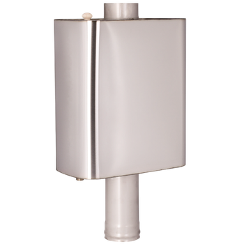 Бак на трубе 50л овальный, ф115/0,8мм, AISI 201