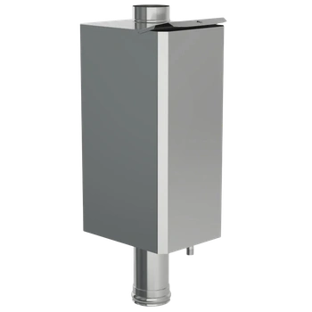 Бак на трубе 100л прямоугольный, ф115/0,8мм, AISI 304 (стальмастер)