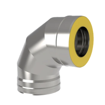 Сэндвич-отвод 90*, ф 200х280, AISI 439/Оц, 0,5мм/0,5мм, (К), удл=60мм, шт