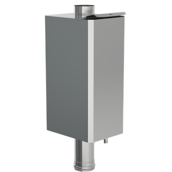 Бак на трубе 85л прямоугольный, ф115/0,8мм, AISI 201 (стальмастер), шт